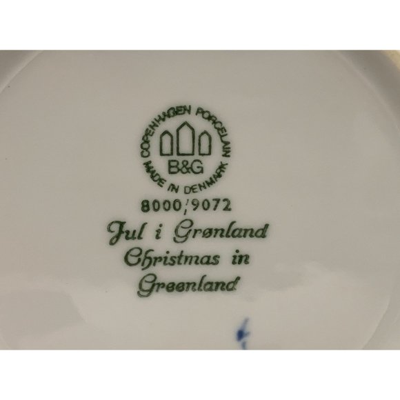 B&G Copenhagen 1972 Christmas Plate Christmas in Greenland Denmark 7" - Picture 6 of 6